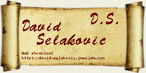 David Selaković vizit kartica